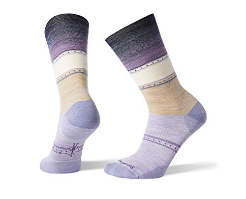 Smartwool Sulawesi Stripe Crew Socks - Women’s Ultra Light Cushioned Merino Wool Performance