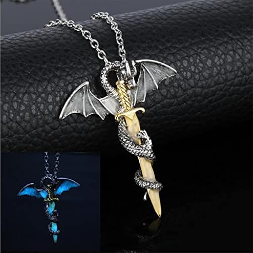 XJruixi Joyería Luminosa Dragon Espada Colgante Collar Cuello Encaje Glow In The Dark Anime Collar para Hombres | Ya disponible en tu tienda friki favorita! En mundofriki.es! XJruixi Joyería Luminosa Dragon Espada Colgante Collar Cuello Encaje Glow In The Dark Anime Collar para Hombres | Ya disponible en tu tienda friki favorita! En mundofriki.es!