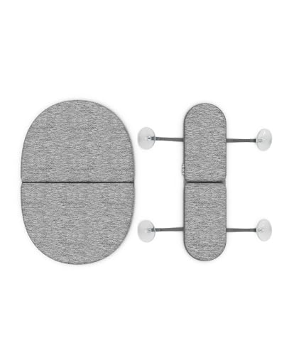 Image of Lalo Knee & Elbow Saver - Foldable Padded Cushions for Bathtime, Quick-Dry, Suction Cups for Stability, Bath Kneeler and Elbow Rest Pad Set 17 x 11.5 in Knee Pad & 16 x 4.5 in Elbow Pad - Heather Grey