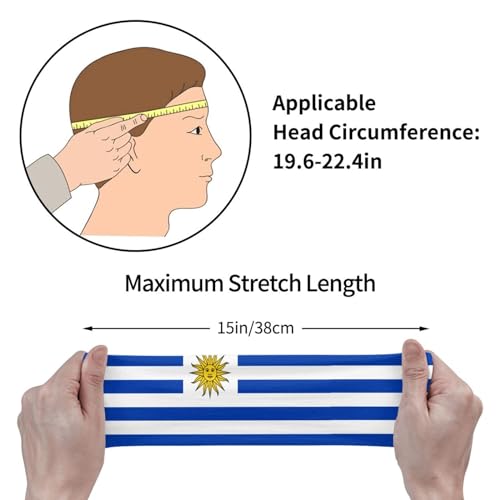 Image of Cute Flag Headbands Women Men Flag Sweatband Sports Headband for Running, Cycling, Yoga Gym, Working Out