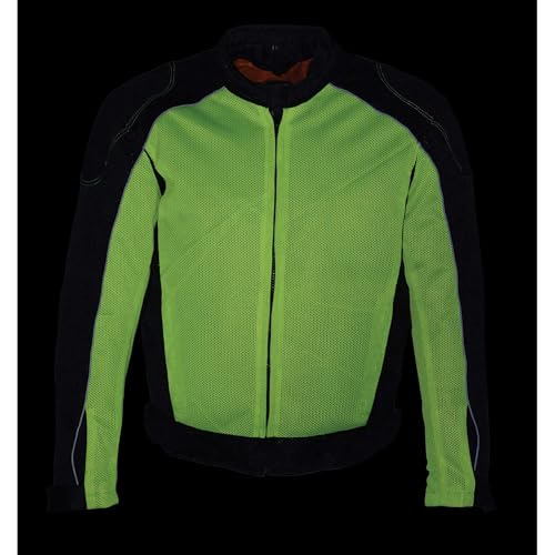 Image of Milwaukee Leather Men's CE Armored All-Season Motorcycle Jacket - Impact Protection Textile Racer Design - Small