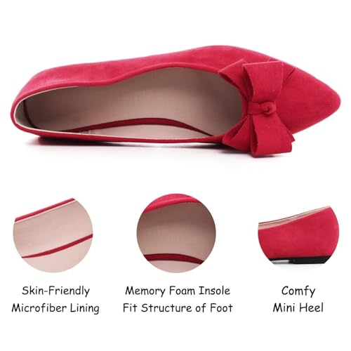 Image of SAILING LU Women's Bow-Knot Pointed Toe Ballet Flats