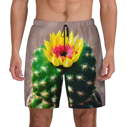 Short de plage à séchage rapide Blooming Cactus pour homme avec poches