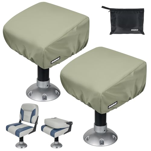 QualyQualy Boat Seat Covers 2Pack, Waterproof Folding...