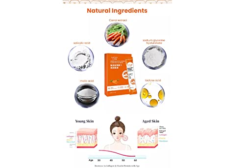 Zdiwond Kafumi Carrot Foam Mask, Complex Acid Carrot Foam Facial Mask, Carrothue Carrot Bubble Clarifying Mask, Carrot Bubble Mask, Gentle, Non-Irritating, Deep Cleansing, Skin Protection (4Box) #TOP5