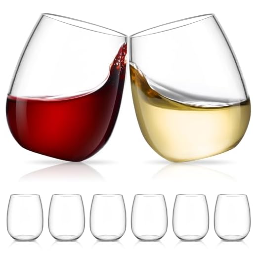 Unbreakable Reusable Tritan Wine Glasses Set of 6, 18 oz Stemless Wine Glass, BPA Free Plastic Tumblers, Drinking Glassware, Perfect for Indoor & Outdoor, Poolside, Party, Camping (Not Disposable) 