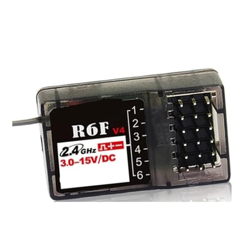 Receptor R6F de 6 canales 2,4G para mandos RC6GS V2 y RC4GS V2 de coches radiocontrol