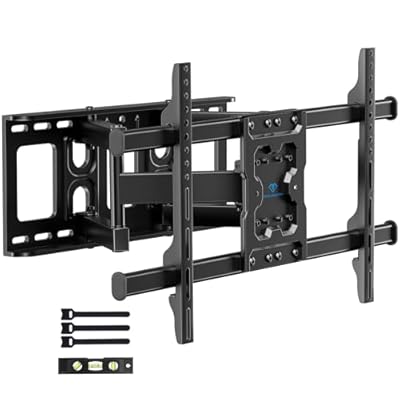 PERLESMITH Full Motion TV Wall Mount for 37-75 Inch TVs up to 132 lbs, TV Mount with Swivel Articulating Arm, Wall Mount Bracket Fits 12"/16" Wood Studs, Tool-Free Tilt, Max Vesa 600x400mm