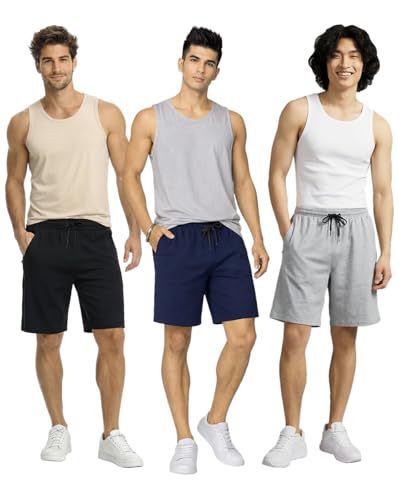Image of Buy That Trendz Plus Sizes Mens Shorts S, M, L, XL, 2XL, 3XL, 4XL, 5XL Knee Length Cotton Shorts for Mens Combo Pack Of 3