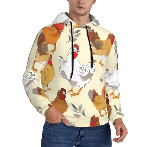 Pull à capuche homme Brood Of Chickens pour superposition en toutes saisons