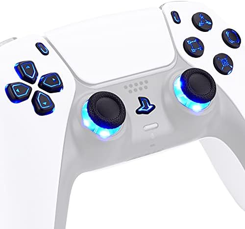eXtremeRate Multi-Colors Luminated D-pad Thumbstick Share Option Home Face Buttons for ps5 Controller, 7 Colors 9 Modes DTF V3 LED Kit for ps5 Controller - Controller NOT Included