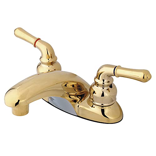 Kingston Brass KB622LP Magellan 4" Centerset Bathroom Faucet, 4", Polished Brass