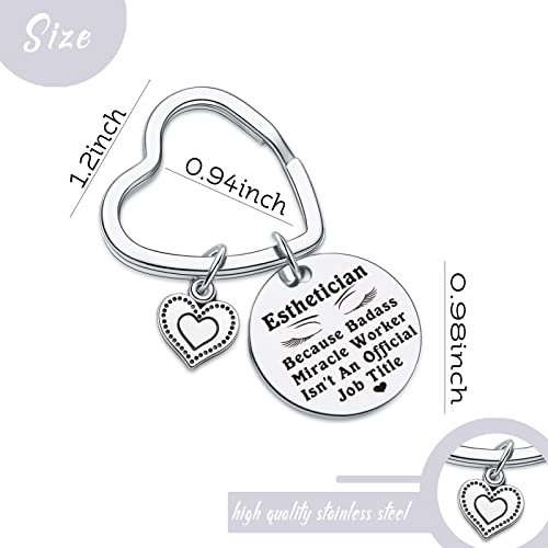 7RVZM Esthetician Thank You Gift Beautician Jewelry Esthetician Christmas Keychain BFF Gift2