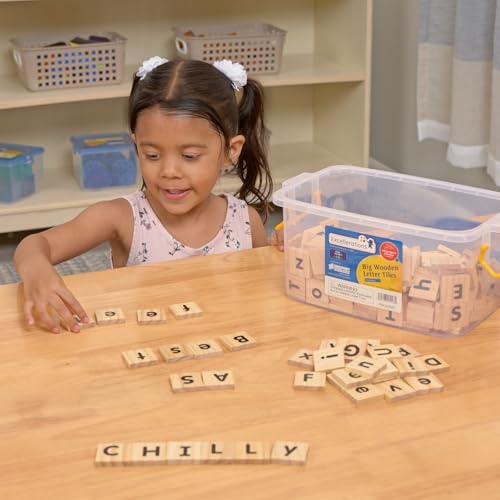 Fichas de letras de madera en caja de 250 piezas miniatura 5