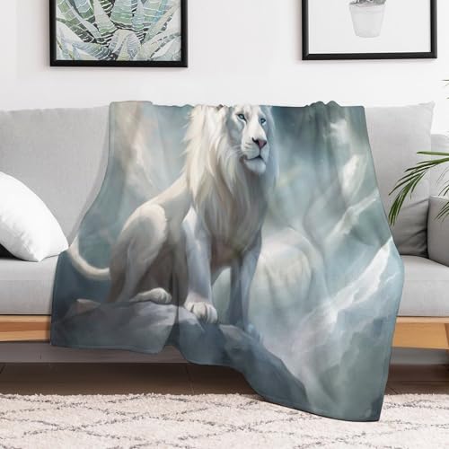 Couverture polaire lion linge de lit et couvre-lit en flanelle