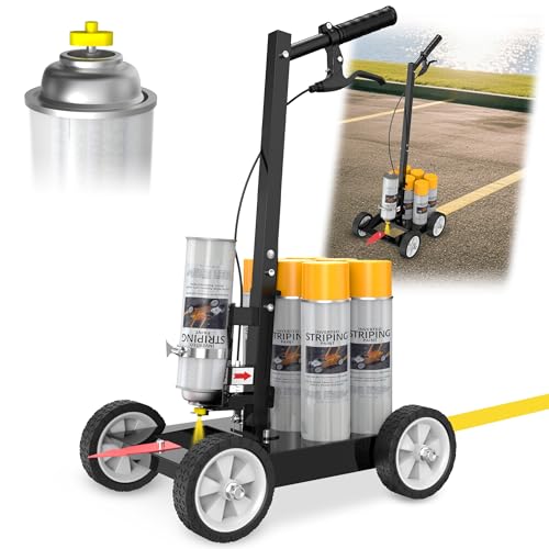 QWUIU Striping Line Marking Machine Parking Lot Striping Machine Compatible with Professional Inverted Striping Spray Paint Line Striper Machine for Marking Line Black (35.5)