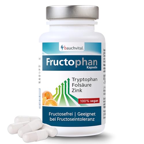 Fructophan 60 Kapseln, Topseller mit Zink, Folsäure und Tryptophan. Natürlicherweise fructosefrei. Nur 1 x täglich eine Kapsel.
