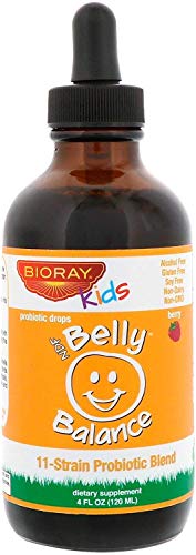 Bioray Inc Kids NDF Belly Balance 11-Strain Probiotic Blend Berry Flavor 4 fl