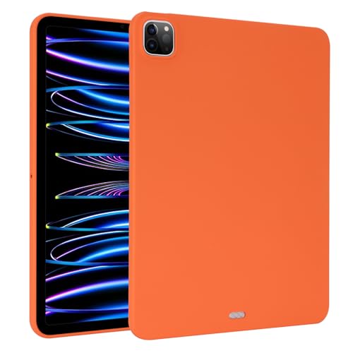 Étui pour iPad Air 13 2024 en silicone orange rigide et léger