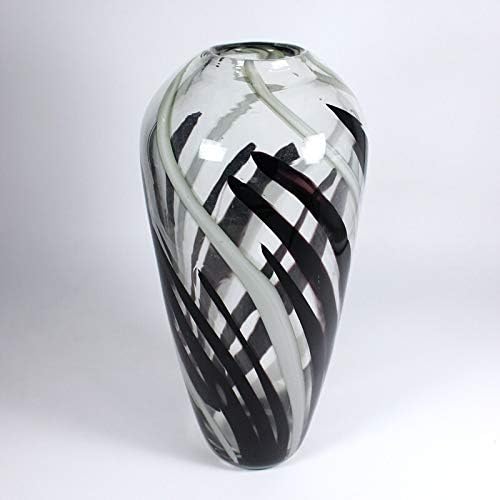CRISTALICA Vase Flower Vase Glass Vase Table Decoration Vase Collection Flame violet/grey/black 36cm glass