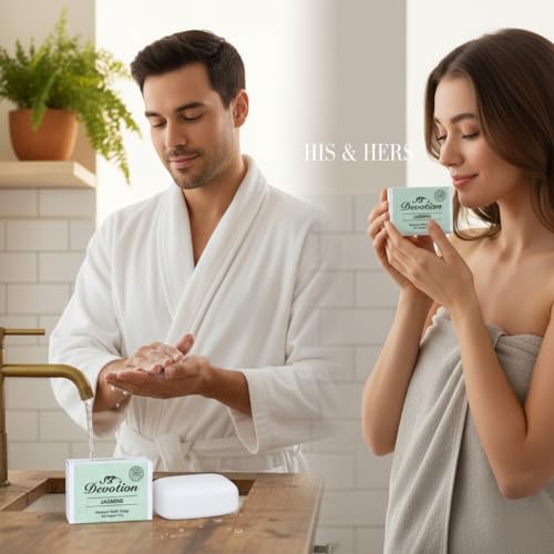 Image of Devotion | Jasmine Natural Bath Soap | Pack of 6, 75g Each | Handmade, Moisturizing & Aromatic | Ideal for All Skin Types