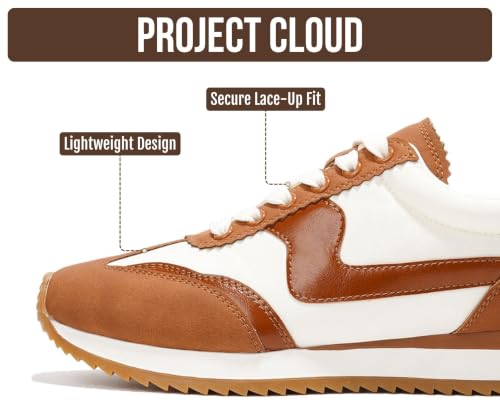 Image of Project Cloud Fashion Sneakers for Women 2026 - Lightweight Lace-Up Shoes for Women with Memory Foam Insoles - Trendy Womens Shoes - Non-Slip, Comfortable Womens Sneakers (Madison)