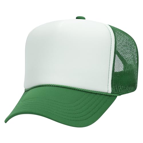 Image of OTTO Polyester Foam Front 5 Panel High Crown Mesh Back Trucker Hats in 97, Bulk, Wholesale