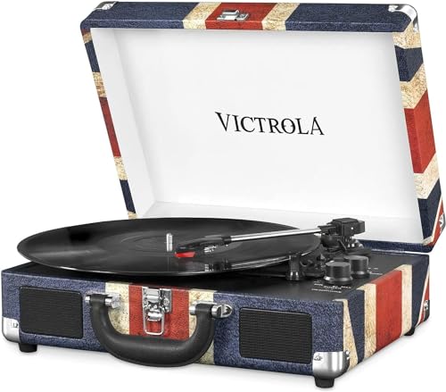 Victrola Giradischi Bluetooth a 3 velocità - UK Flag