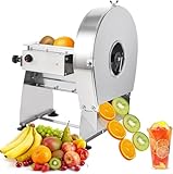 dainslef Electric Vegetable Slicer Commercial Fruit Slicer Machine Tomato er 0-10mm Thickness Adjustable Stainless Steel for Lemon Potato Onion...
