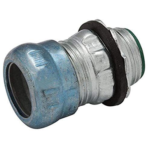 Hubbell-Raco 2916RT Steel EMT Compression Connector, Rain Tight, Insulated, 1-1/2