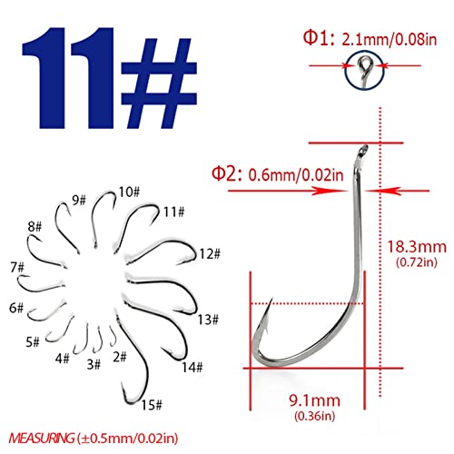 HNHYNSY Angelhaken 10/30 stücke Angelhaken Meer Angelhaken Salzwasser Fishhooks Meer Hohe Kohlenstoff Große Angelhaken… – Bild 3