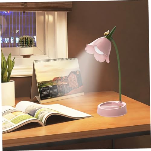 Lampe de table à fleurs LED rechargeable avec porte-stylo tactile - 4