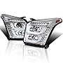 Spec-D Tuning Clear LED Signal Projector Headlights Parking Compatible with 2015-2018 GMC Yukon/Yukon XL, Left + Right Pair Headlamps Assembly