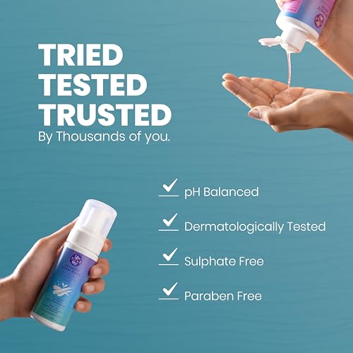 Image of Yu n Me Intimate Care Combo for him & her | Women's Wash for Dryness Control & Men's Foam Wash for Odor Protection | pH Balanced, Gentle, Aloe Vera, Tea Tree & Botanical Extracts