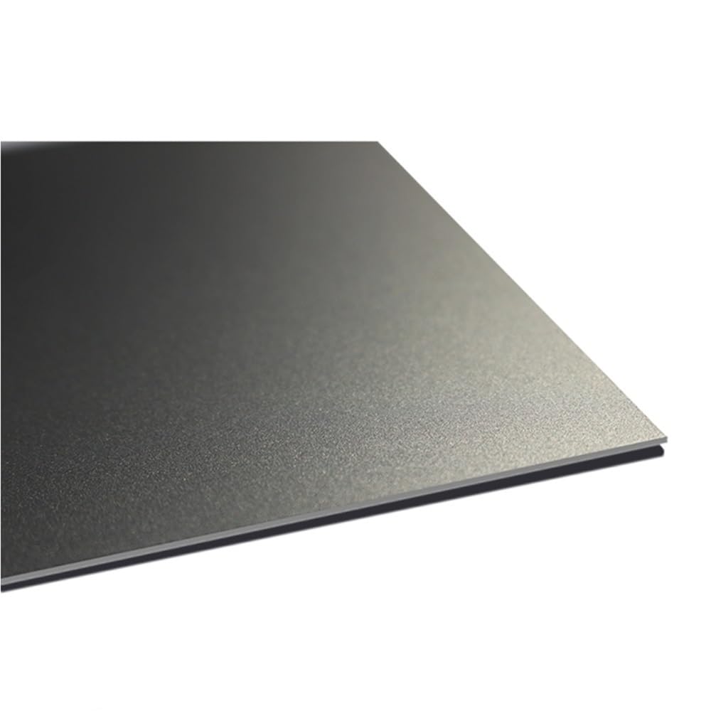 2pcs Silver/Black/Gold Flat Plain Thin Aluminum Plate, Anti-Fingerprint Sandblast Anodized 200/100/300mm(Rose Gold,1.0x100X100mm)
