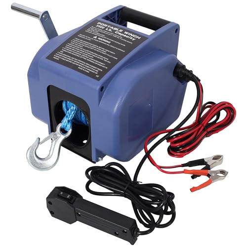 Winche Eléctrico Portátil 12V para Trailer con Cuerda Sintética miniatura 4