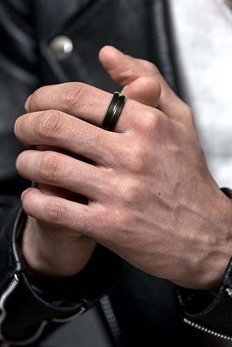 Stainless Steel Wedding Rings for Men 8MM Wedding Bands for Women Mens Gold Silver Black Ring Set Domed High Polish Comfort Fit 6-133