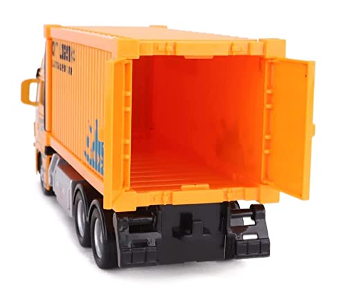 Image of Toy Truck Diecast Cars Truck with Light and Sound Pull Back Vehicles Toy Trucks for Kids ?Colors as Per Stock? (Logistic Truck)