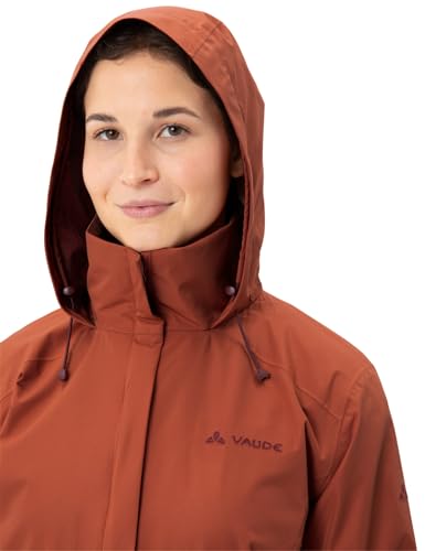 VAUDE Escape Regen-Parka Damen – Regenjacke wasserdicht, luftdurchlässig, Regenmantel mit 2-Wege-Reißverschluss… – Ansicht 4