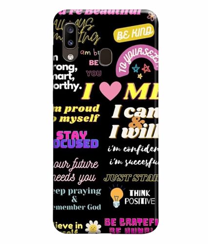 Image of Printed Hard Back Case Cover & Compatible for Samsung Galaxy M20 | Motivation Energy Quotes (Multicolor) - D1201