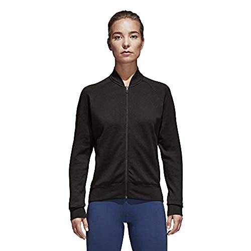 adidas Women's Id Mesh Bomber Jacket (Black/White, Medium)
