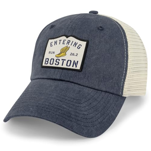 Chowdaheadz Entering Boston Run 26.2 Relaxed Trucker Hat Blue