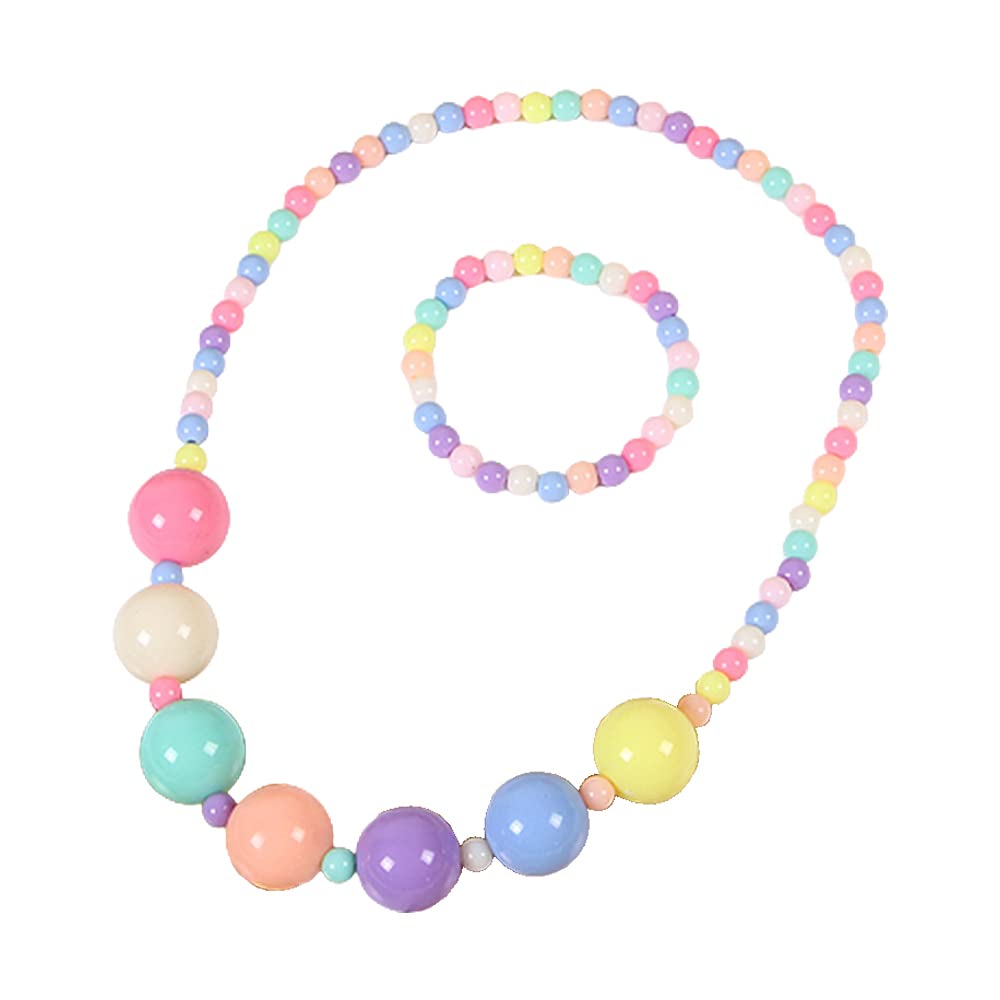 SYGA Candy Necklace Childrens Spot Jewelry Beads Necklace Bracelet Two-piece Set For Kids, Girl, Gift, Party - Ball (B09YYFG3Q8) Amazon Price History, Amazon Price Tracker