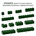100 Piece Classic Building Blocks, Compatible with Lego, Green Bricks