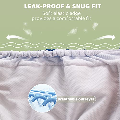 Image of Washable Male Dog Diapers (4 Pack), Highly-Absorbent Belly Bands for Doggies Reusable Puppy Wraps, Medium (Polar Bear, Monkey, Whales, Guitars)