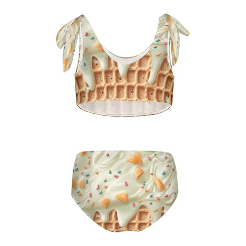 Sprinkles Green Mint Peach Ice Cream Girls Tankini Swimsuit Kids Bikini Sets 2 Pcs Bathing Suit 3T2