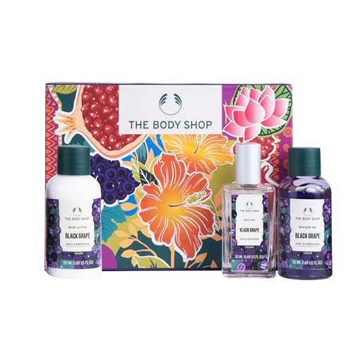 Image of The Body Shop Black Grape Shower Gel, Body Lotion & Body Mist Gift Set