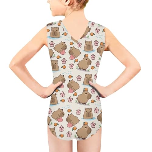 Image of INSTANTARTS Leopard Leotard Girl Gymnastics Toddler Tank Biketards One Piece