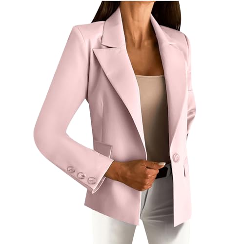 Womens Blazers for Work Casual Business Suit Jacket Notch Lapel Jacket Long Sleeve Open Front Blazer Office Jackets