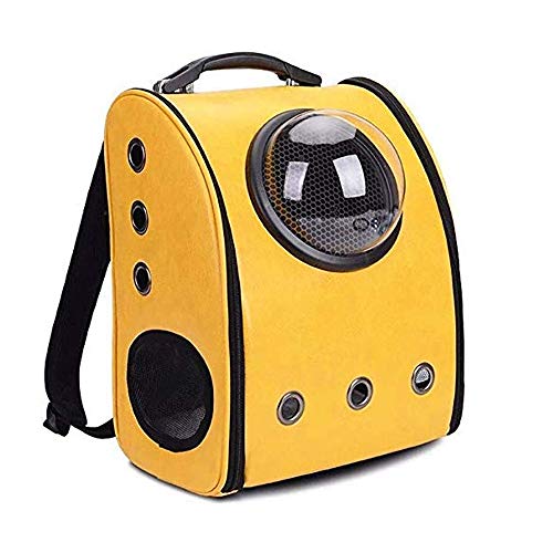 Pet Raumkapsel atmungsaktive Katze-Hundewelpen-Fördermaschine Reisetasche Leder Pet Rucksack haltbar Sehr geeignet für Welpen und Katzen unter